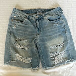 American Eagle Ripped Jean Shorts